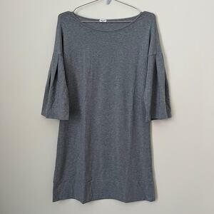 Splendid Gray Ruffle Sleeve Knee Length Dress Size S